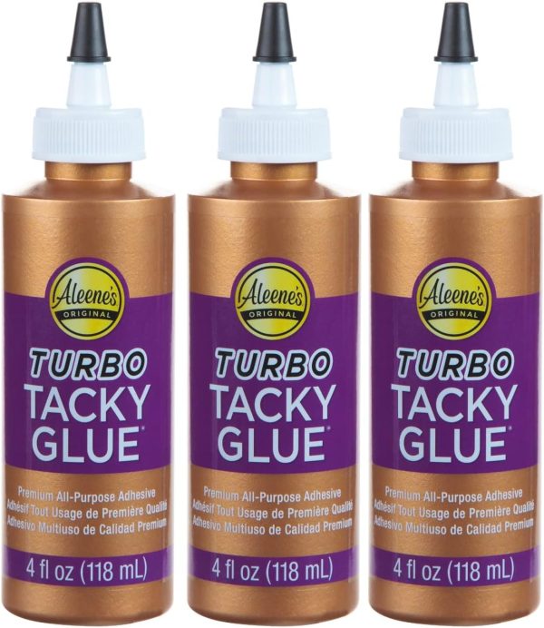 Aleene's Turbo Tacky Glue, 4 FL OZ - 3 Pack, Multi