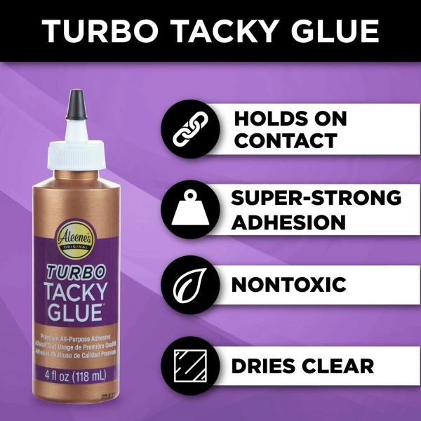 Aleene's Turbo Tacky Glue, 4 FL OZ - 3 Pack, Multi - Image 3