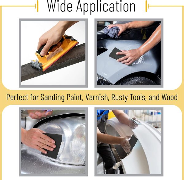 Bates- Sand Paper with 1 Handle, 36 Pack, Sandpaper, Sandpaper Assortment, Sand Paper Variety - Image 6