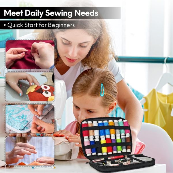OKOMER Sewing Kit, Sewing Kit for Adults, Needle and Thread Kit, Travel Sewing Supplies, Small Mini, Basic, Beginner, Contains Sewing Needles, Sewing Thread etc(M) - Image 5