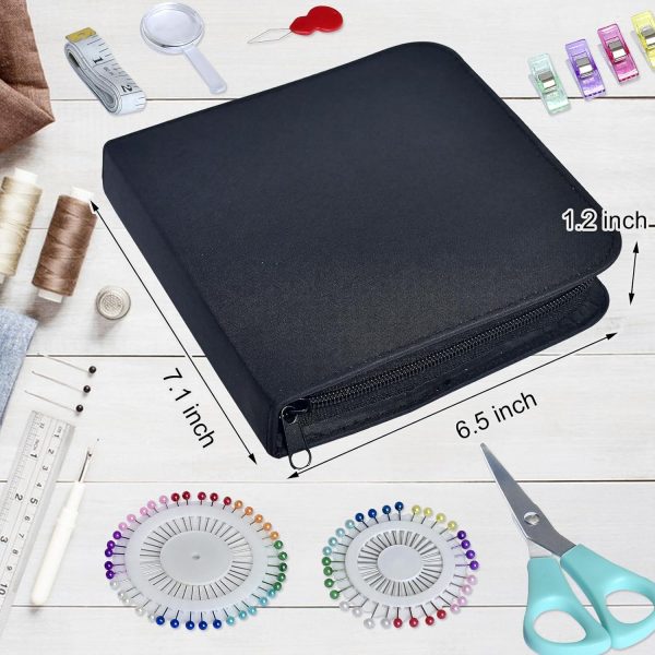 Sewing Kit with Case Portable Sewing Supplies for Home Traveler, Adults, Beginner, Emergency, Contains 24 Sewing Thread, Scissors, Needles, Measure etc - Image 4