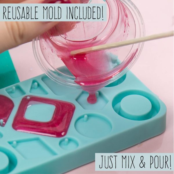 STMT D.I.Y. Resin Jewelry Studio, All-in-One Resin Jewelry Making Kit with Molds, Fun DIY Kit to Make Your Own Necklaces, Bracelets & More, Great Gift for Teen Girls 14+ - Image 6
