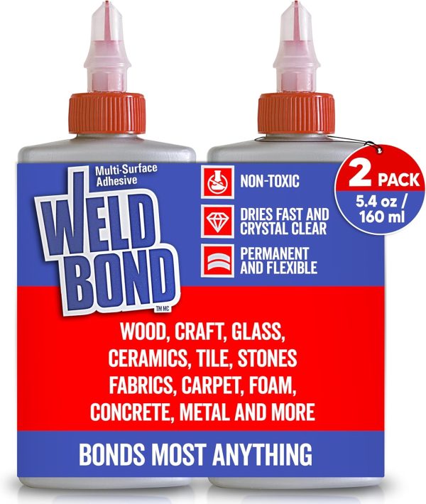 Wood Glue for Furniture Heavy Duty, Wood Glue for Woodworking, Bonds Most Anything including Glass Crafts Ceramic Tile Mosaic Stones Pottery Jewelry & More. Non-Toxic PVA 5.4 oz / 160ml - Image 8