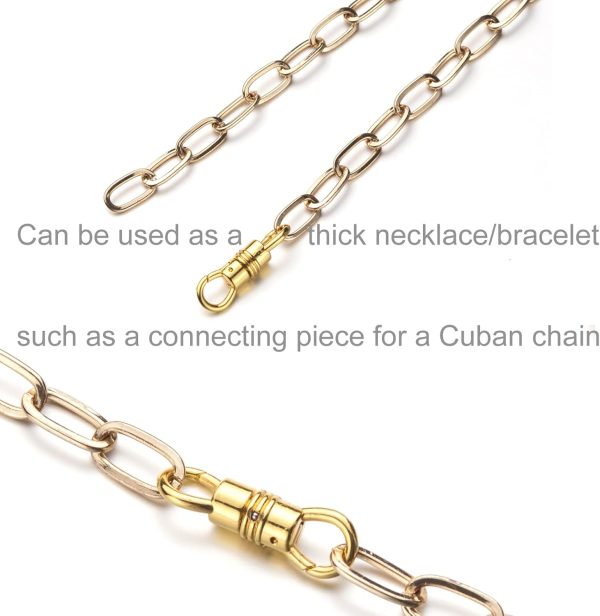 Zpsolution Double Open Swivel Pendant Clasp Connectors Bails for Necklace, Removable Pendant Findings 4PCS Gold - Image 6